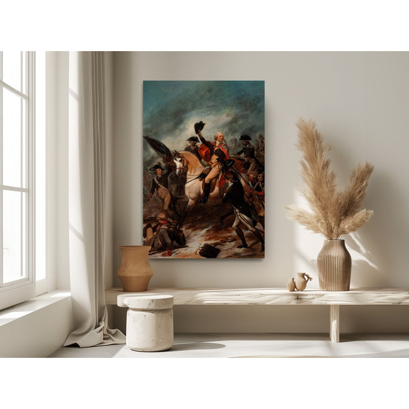 «Alonzo Chappel George Washington At Princeton, 1777», reproduction d'art sur toile, H 36 po x l 24 po