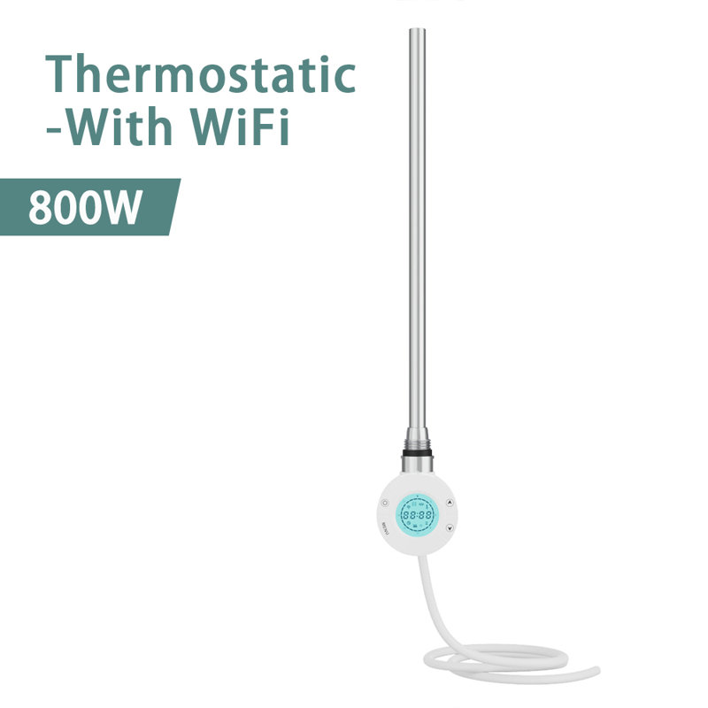Smart Wifi Thermostatic Electric Heating Element For Heated Towel Rail Radiator 800W, White