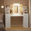 Ensemble coiffeuse avec miroir lumineux