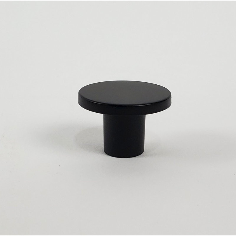 Poignée ronde de 1 po de diamètre, Noir mat