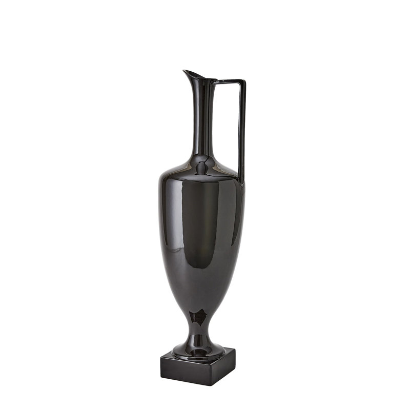 Quiet Curve Urn-Black-Sm, 34" H x 9.5" W x 9.5" D