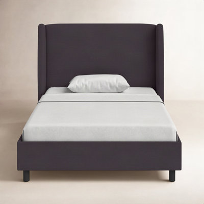 Tilly Linen Upholstered Wingback Bed