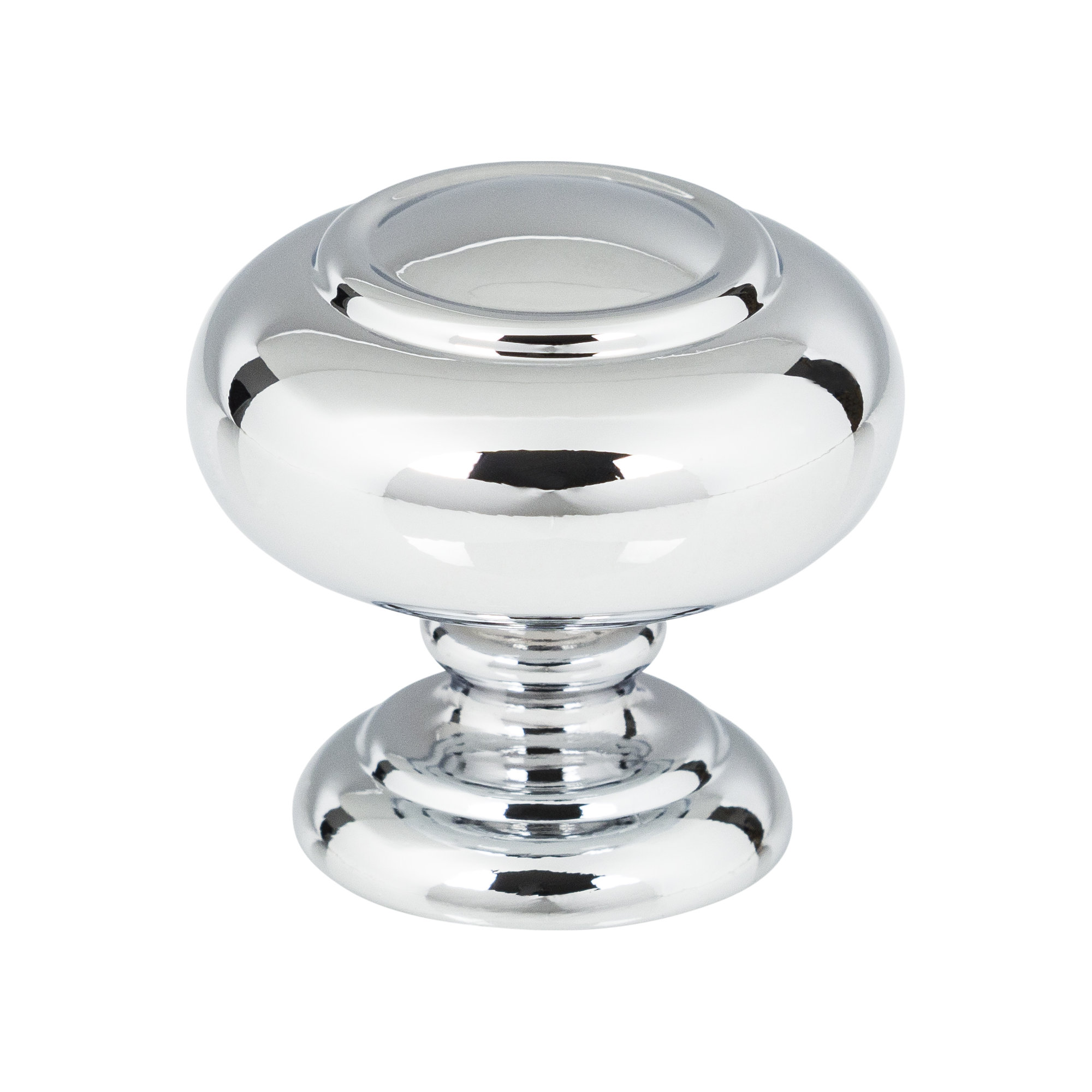 Victoria 1 1/4" Length Mushroom Knob, Polished Chrome