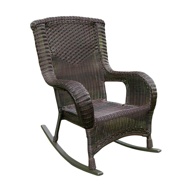 Leevon Wicker Outdoor Chair, Antique Pecan