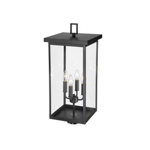 Lampadaire d'extérieur à tête simple 4 lumières 26,13 "Barkeley