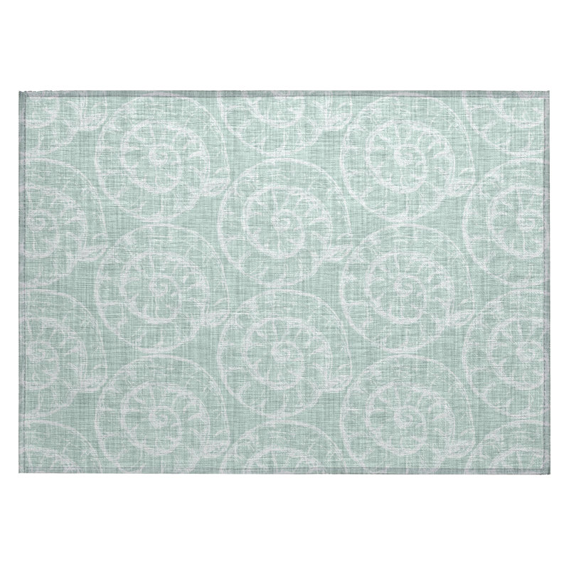 Tapis intérieur / extérieur en polyester tissé à la machine Amberlea, Rectangle 1 pi 8 po x 2 pi 6 po