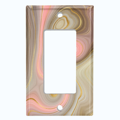 Plaque murale berçante Marble Earth Strata Swirl