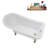 58" Streamlin Clawfoot Tub,Tray,Drain, Clawfeet-101628927-102219866