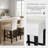 Modern Counter Height Stools with Upholstered Seats and Solid Wood Legs Set of 2