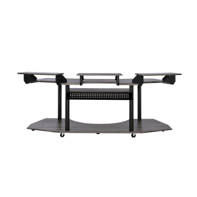 83" Eleazar Music Recording Studio Desk, Dark Oak