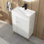 Meuble-lavabo simple autoportant de 22 po avec lavabo et rangement latéral