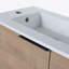 Meuble-lavabo de salle de bain avec lavabo 22 po pour petite salle de bain, meuble-lavabo flottant avec porte à fermeture en douceur-113178358
