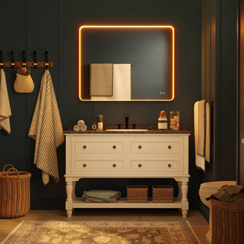 Miroir de salle de bain mural, 32 po x 40 po, Rectangle