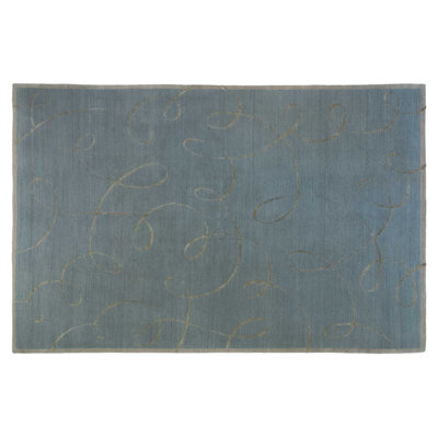 Waltz Abstract Area Rug in Blue/Neutral