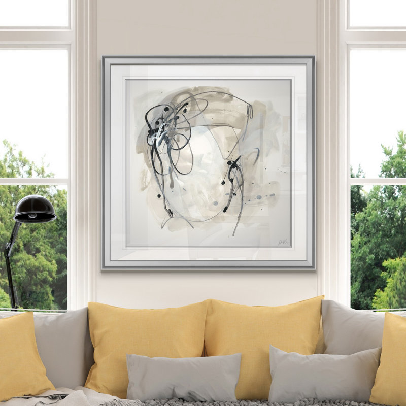 « duo tone trees », peinture, H 24 po x l 24 po x P 1,5 po, Cadre noir