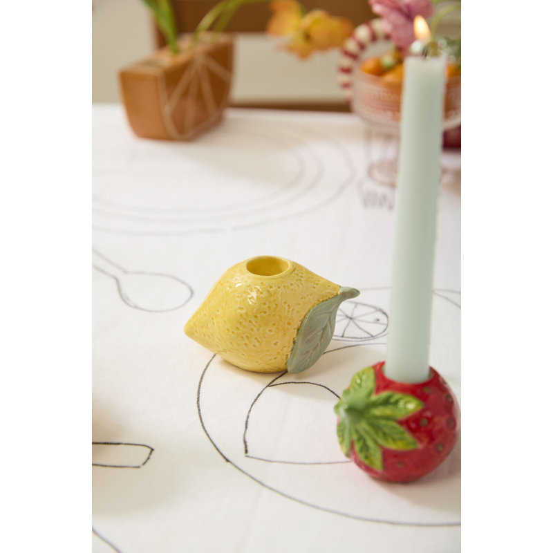 Fresh Fruit Candleholder 4"x 2.25"x 2.5"