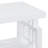 Contemporary White Rectangular End Table With Glossy Finish And Functional Decorative Shelf