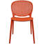 Chaise de salle à manger à dossier perforé en plastique Mid-Century Modern-68307575
