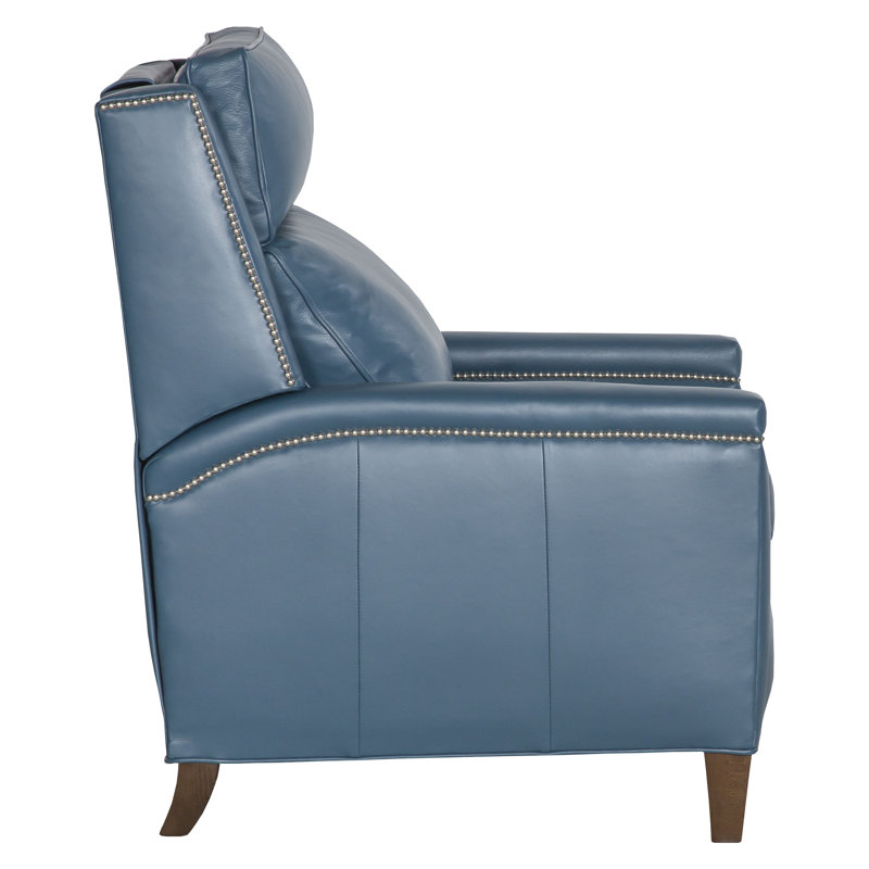 St. Andrews 31" Wide Genuine Leather Standard Recliner, Charcoal, 1181 Pearl, Manual
