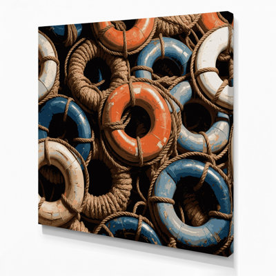 Art nautique sur toile brun