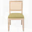 Ensemble de 2 chaises de salle à manger en rotin de style campagnard avec cadre en bois massif naturel et dossier bas-129592827-129592831