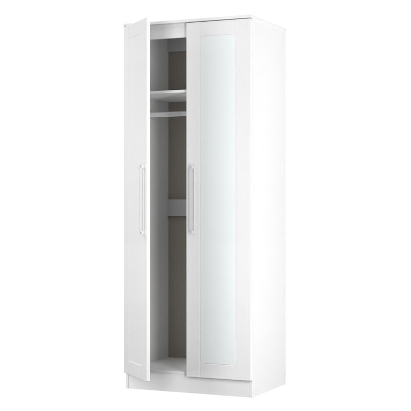 Charone Manufactured Wood Wardrobe, Grey Ash