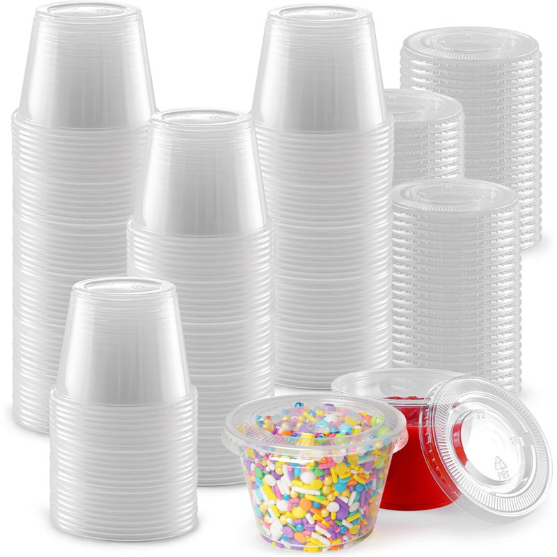 Gobelets jetables transparents jetables simples avec couvercle