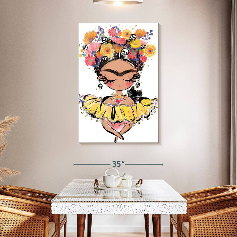Caricature de Keiraleigh, Frida Kahlo, H 48 po x l 32 po