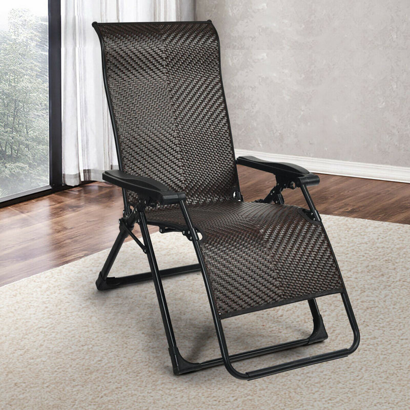 Fauteuil inclinable zéro gravité en rotin Chretien