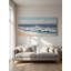 Triptyque sur toile texturé 3D en relief représentant une plage au bord de la mer