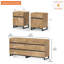 Ensemble de commode et table de chevet 3 pièces, commode de 63 pouces avec 6 tiroirs, table de chevet avec tiroir et armoire pour chambre à coucher, ensemble de mobilier de chambre à coucher-1028117831