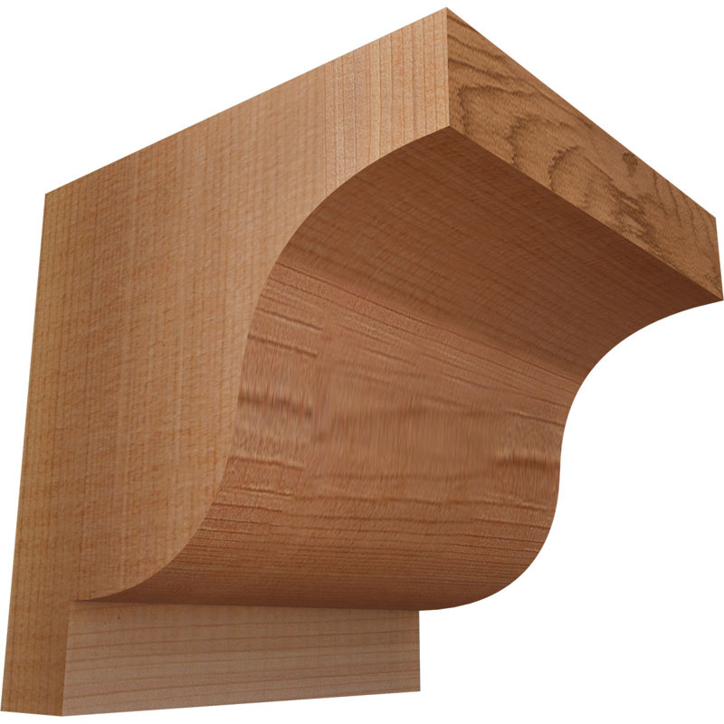 Newport Corbel, H 6 po x l 5,5 po x P 6 po, Cèdre rouge, Lisse
