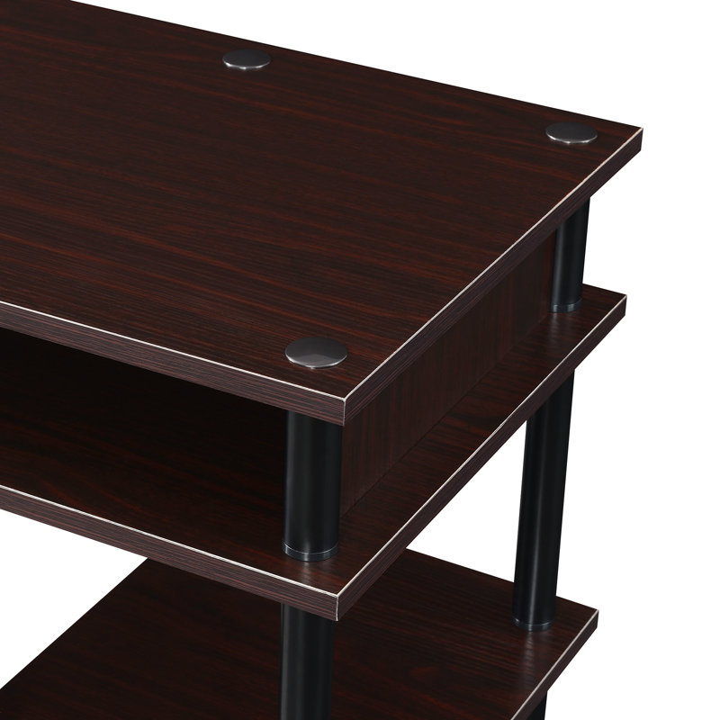 Bureau d'écriture avec tablettes sans outils Edwin, Espresso