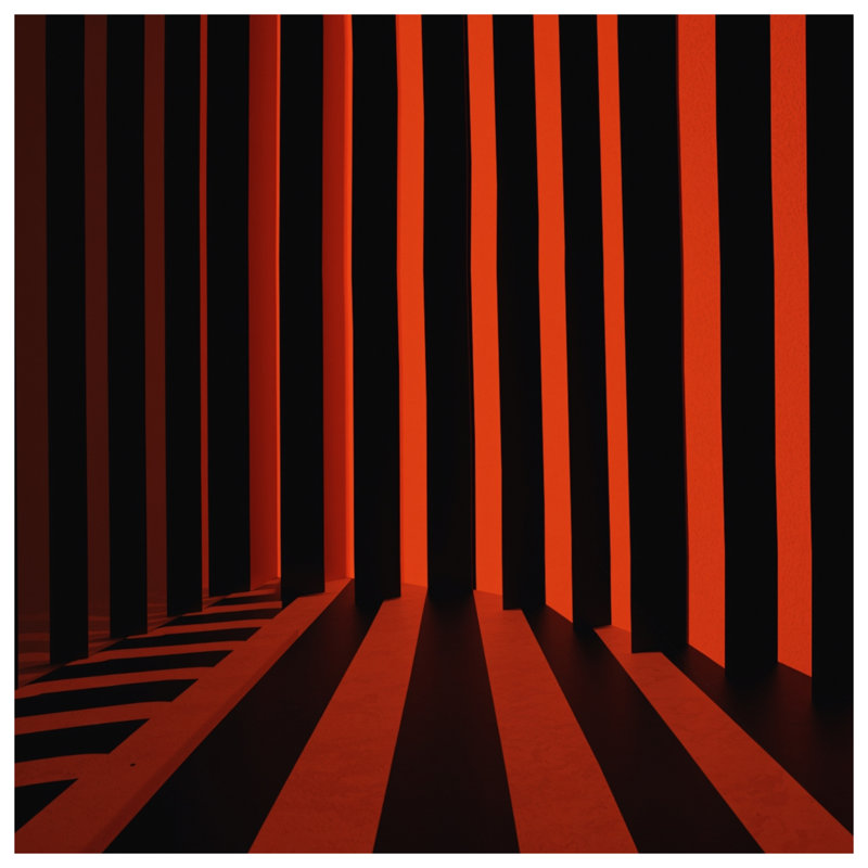 Coussins décoratifs rouges et noirs à rayures verticales, 14 X 14 pouces