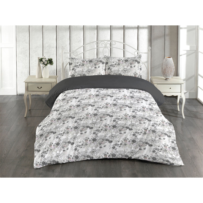 Floral Duvet Cover, California King Duvet Cover + 2 Standard Shams