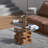 Simple modern solid wood glass coffee table-105116545