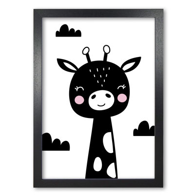 Scandi Black Giraffe - Print