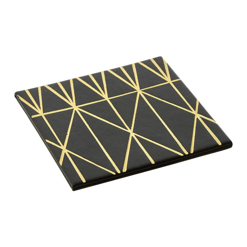 Geome Wood Square 4 Piece Coaster Set