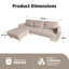 2-Piece 90" Upholstered L-Shaped Fabric Corner Sofa-222493329