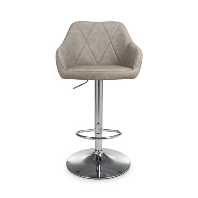 Clabo Swivel Upholstered Adjustable Height Counter Stool