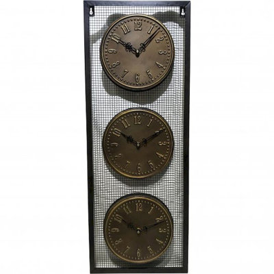 Horloge murale triple Golub