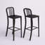 Commercial Grade Metal Indoor-Outdoor Stool with Vertical Slat Back-1824115532-1824115529