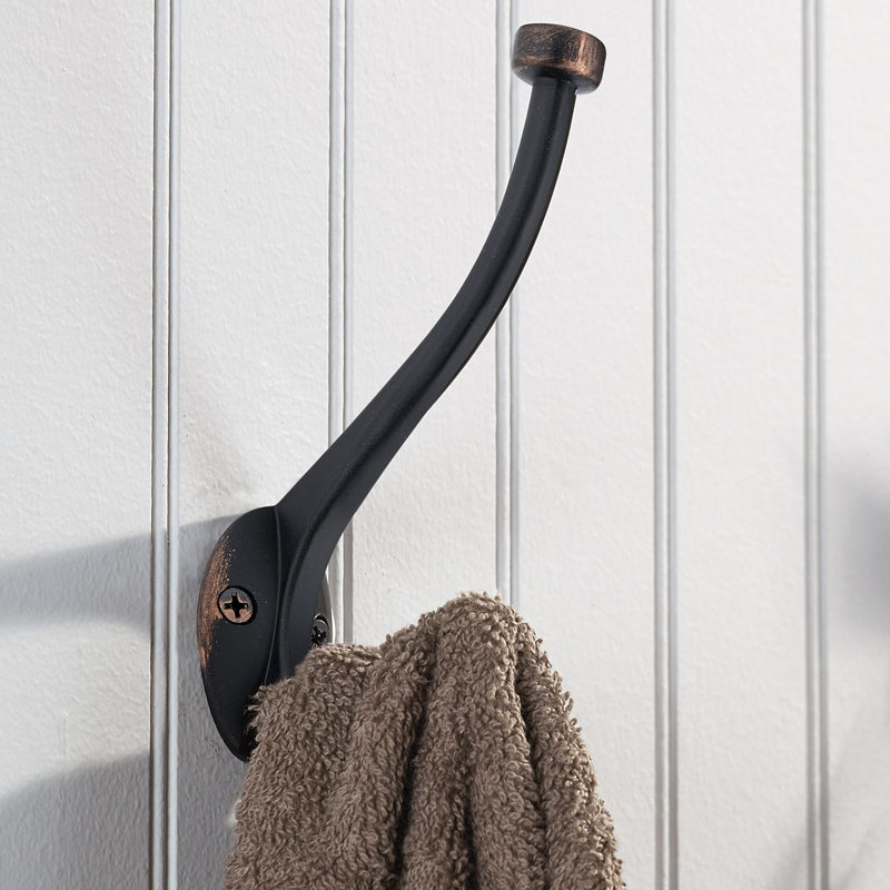 Transitional Metal Wall Hook, Brushed Oil-Rubbed Bronze