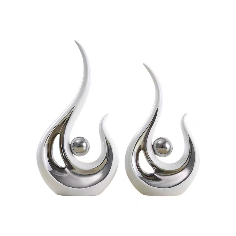 Ensemble de 2 figurines Jesenia, Blanc