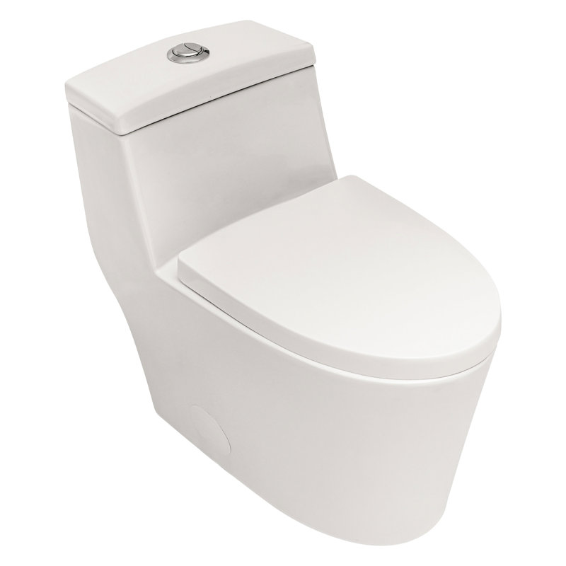 Ceramic Toilet With Skirted Design And Silent Seat Water Dual Flush Feature