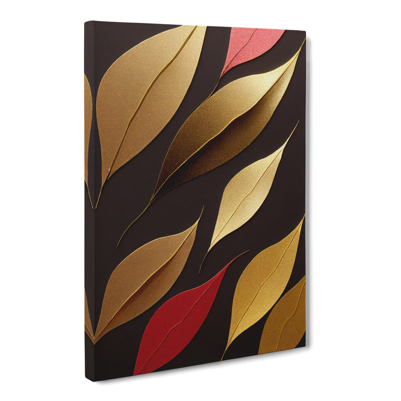 CAN-V0523-1099X Gold Leaf - Wrapped Canvas Print, 76cm H x 50cm W x 3cm D