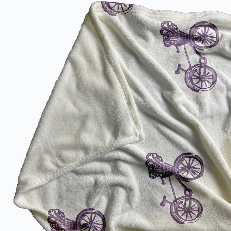 Ireland Plain Weave / Muslin Throw Blanket, Purple