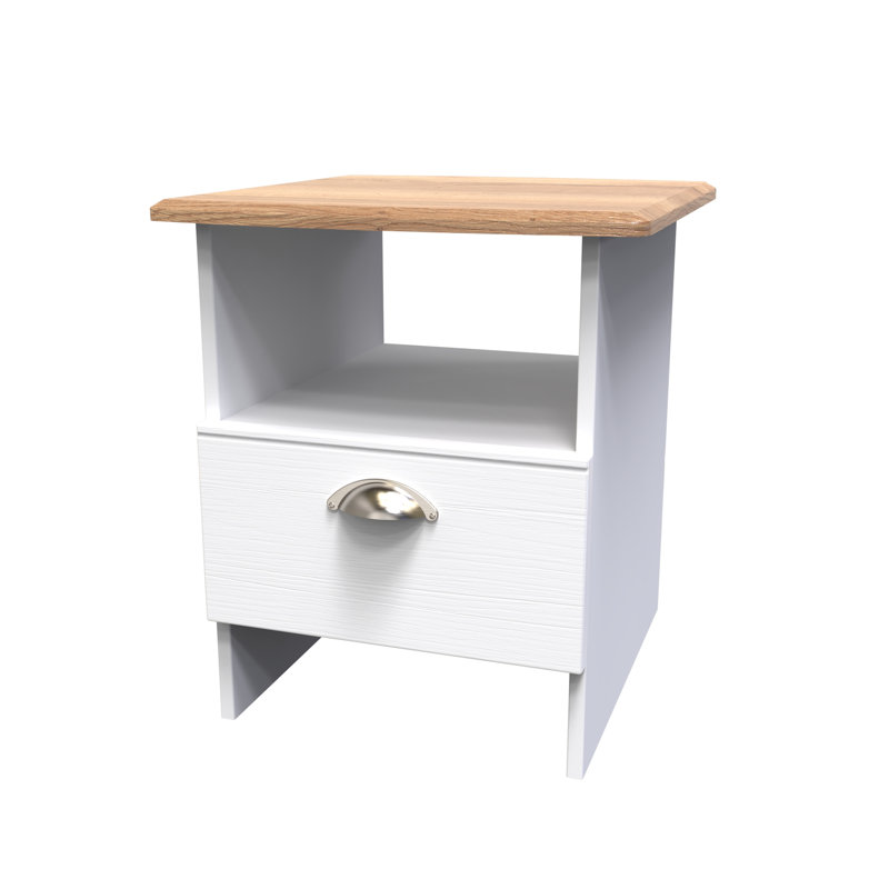 Abbagayle End Table, White/Natural
