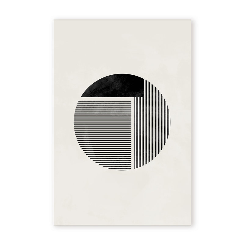Abstract Minimalist Round by  - Picture Frame Painting on Paper, 48" H x 32" W x 1.5" D, Wrapped Canvas, Does Not Apply