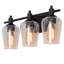 Éclairage de meuble-lavabo classique à intensité variable 3 lumières avec abat-jour en verre transparent 21 po Abbighail-1569824952